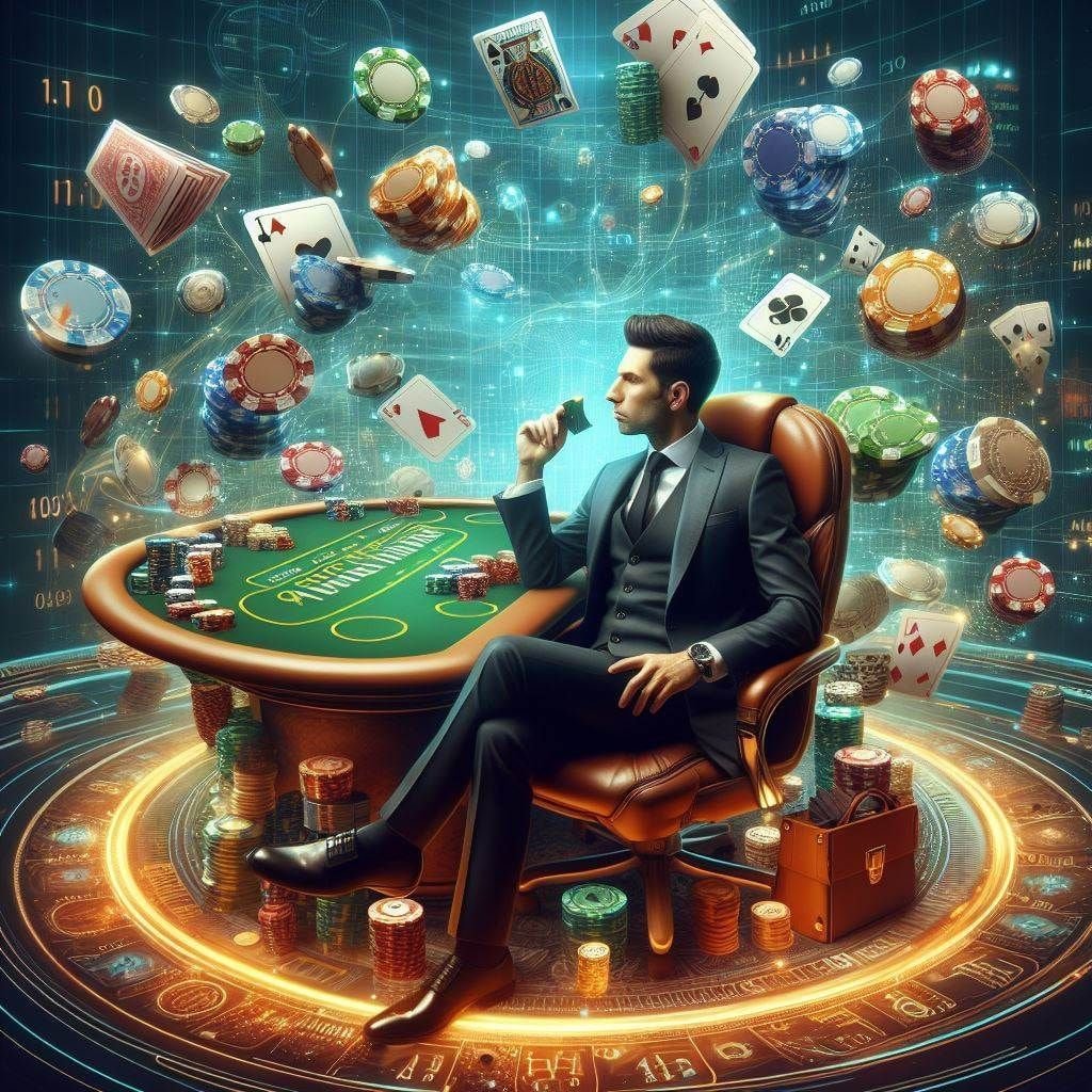 Ilustrasi Live Casino di neonwin dengan dealer langsung